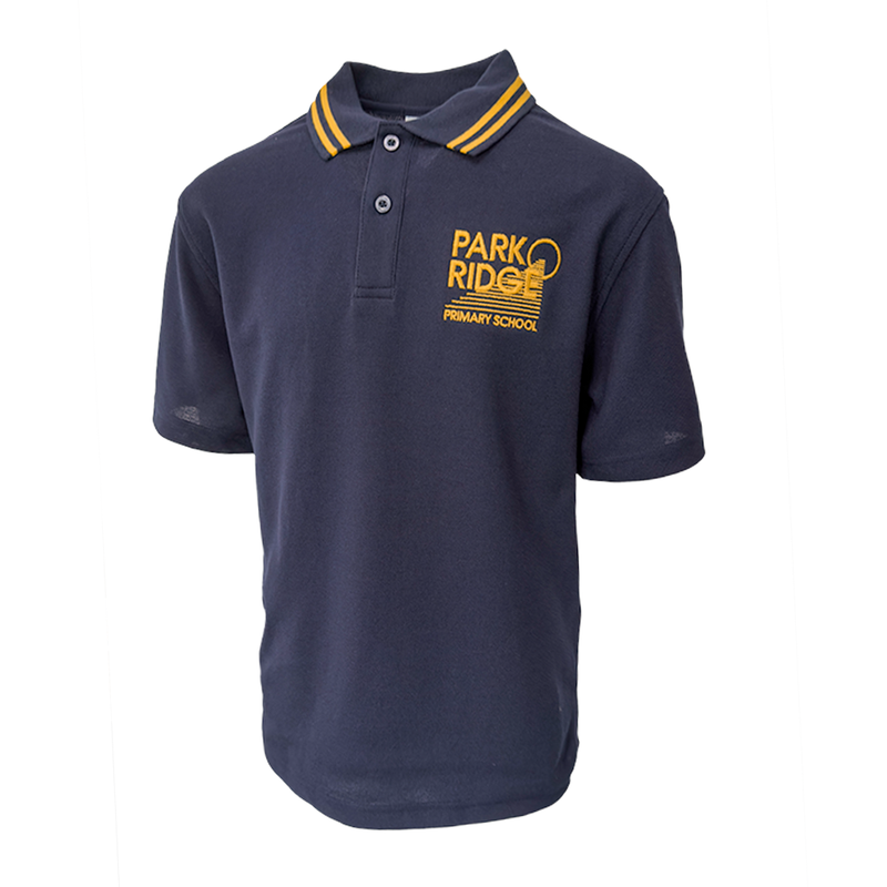 Short Sleeve Polo Shirt - Navy/Gold