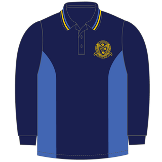 Long Sleeve Panel Polo Shirt
