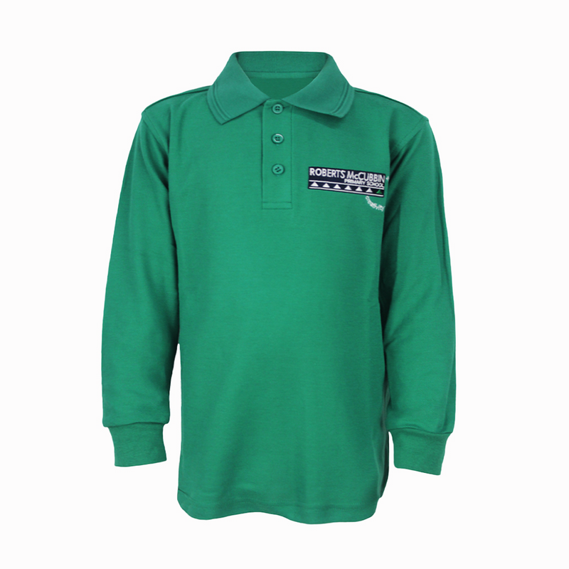 Long Sleeve Polo Shirt - Jade